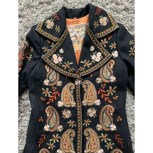 NEW Johnny Was Biya embroidered Paisley LONG JACKET COAT sz M - Picture 9 of 13